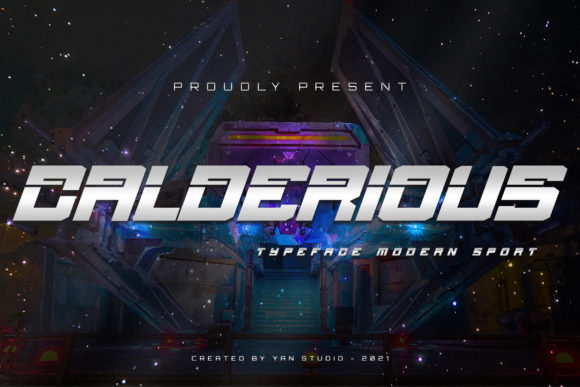 Calderious: A Bold Robotic Display Typeface for Makers
