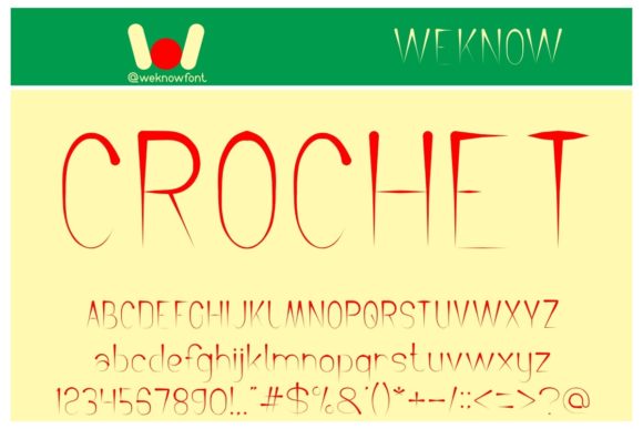 Crochet Pattern: A Thin, Cool Display Font for Bold Branding