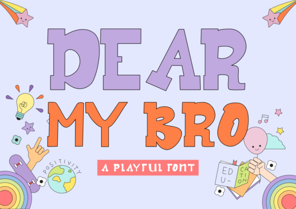 Dear My Bro: A Bold Display Font for Crafters and Small Shops