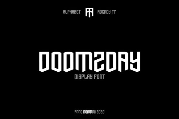 Doomzday: A Bold Robotic Display Typeface for Digital Creatives