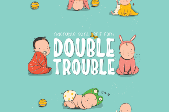 Double Trouble: A Playful Display Font for Editorial Personality