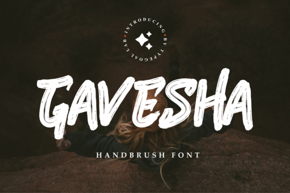Gavesha: A Brushed Display Font That Brings Energy to Branding