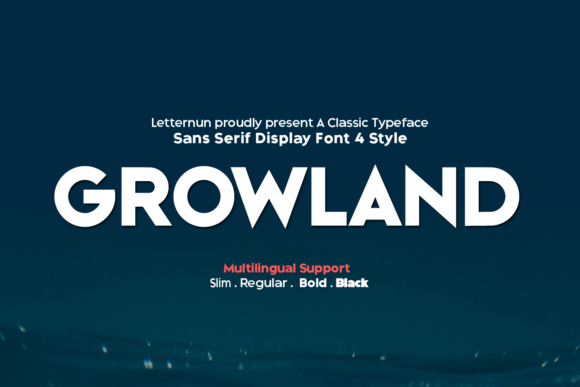 Growland: A Display Font for Confident Editorial Layouts