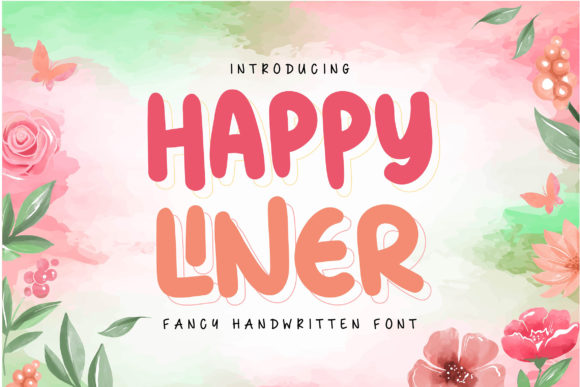 Happy Liner: A Playful Display Font for Campaign Creatives
