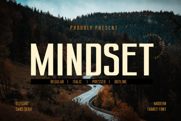 Mindset: A Bold Display Font for Editorial Design
