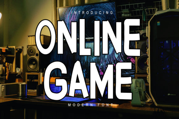 Online Game: A Bold Display Font for Handmade Product Design