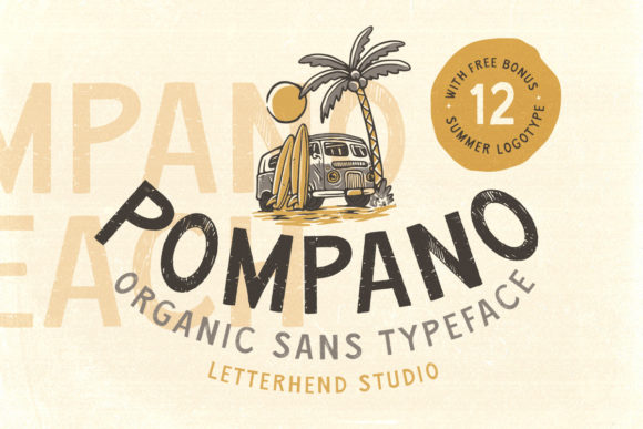 Pompano Display Font: Cool Texture for Bold Web Typography