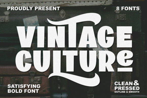Vintage Culture: A Bold Display Font for Crafty Creations